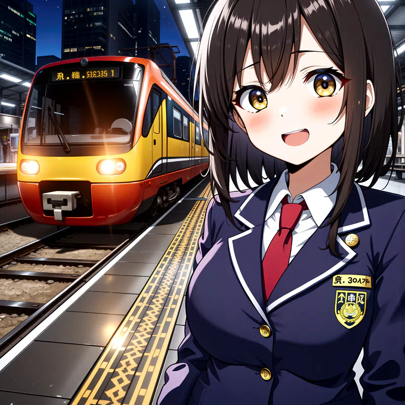 Flux1_heunpp2_ A girl in a school uniform standing at a train station at night with a train in the background.png (1600×1600)