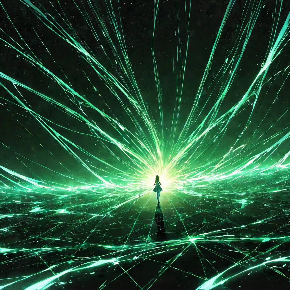 Illustration of a human figure in the distance in a vast green electronic space.png (1008×1008)